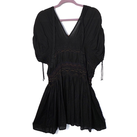 🆕 Free People Love On The Run Black Boho Dress - Picture 7 of 8